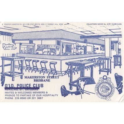 Makerston Street Police Social Club Australia Brisbane Queensland Postcard