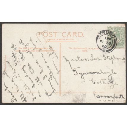 Mawgan Church, Newquay, Cornwall, 1909 - Valentine's Postcard