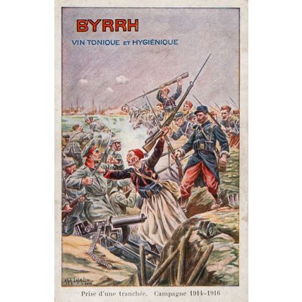 Byrrh WW1 Tonic Drink Antique War Battle Advertising Postcard