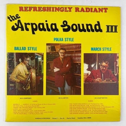 William Howard Arpaia - The Arpaia Sound III Vinyl LP Record Album VR 1977-6