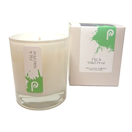 Candle in a Jar Glass Candle white - Fig & Wild Pear by Pintail Candles - Boxed