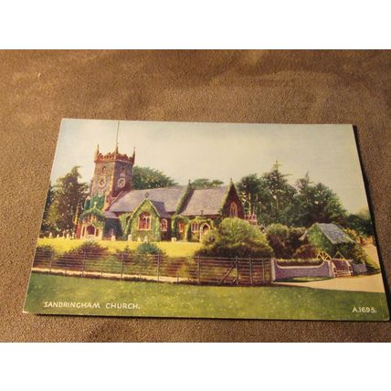 Valentines Postcard - Sandringham House Church Norfolk - Artist J. Lindsay A1695