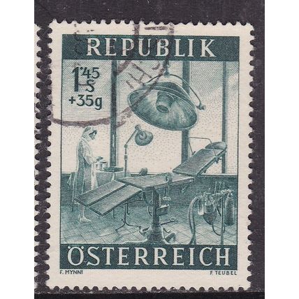 Austria 1954 Operating Theatre 1s45 + 35g Fine Used SG 1258 VGC