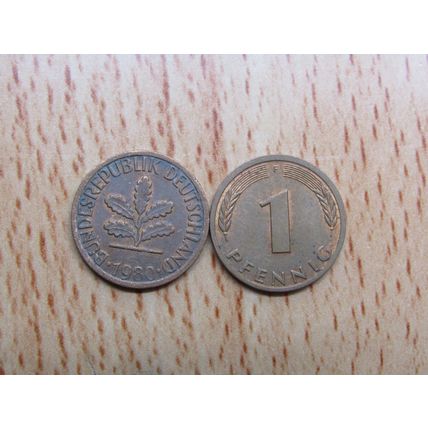 1980f 1 Pfennig Germany Coin