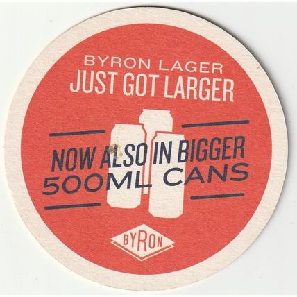 BEER MAT - CAMDEN TOWN BREWERY - BYRON LAGER - (Cat No 020) - (2014)