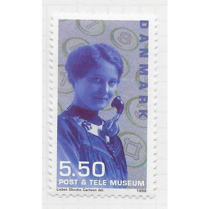 DENMARK DANMARK 1998 POSTAL & TELE MUSEUM OPENING TELEPHONE OPERATOR 5.50Kr USED