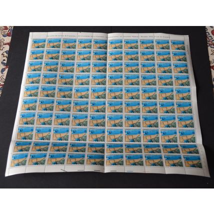 Spain stamps. 1973 High Dams Commission MNH full sheet SG 2186. Folded (AM670)