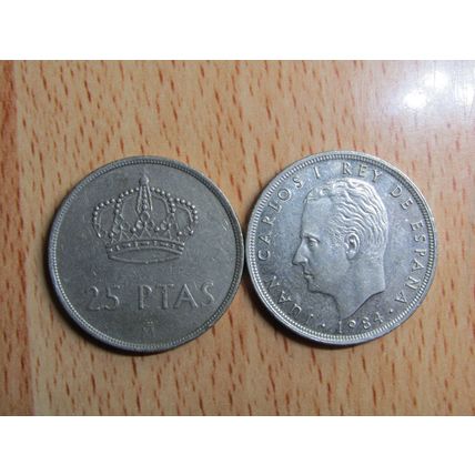 Spain 1984 Juan Carlos 25 Peseta Coin