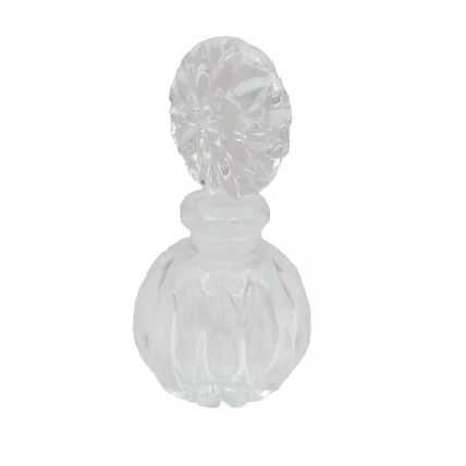 Glass Perfume Bottle with Round Stopper 11 CM Ladies Gift Collectable Scent