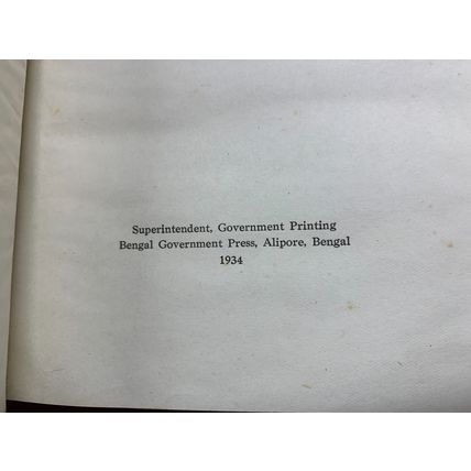 1934 GOVERNMENT OF BENGAL "REPORT ON ADMINISTRATION OF BENGAL 1932-33" BOOK (P4)