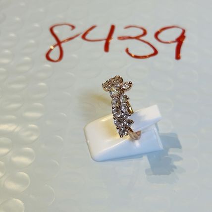 Bomb Party Sz7 BP Ring Fashion Jewelry RBP Diamond CZ Clusters Rose Gold Pl