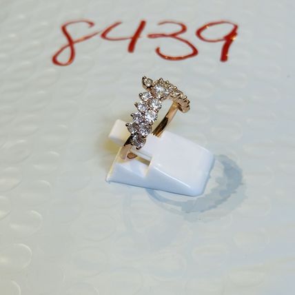 Bomb Party Sz7 BP Ring Fashion Jewelry RBP Diamond CZ Clusters Rose Gold Pl