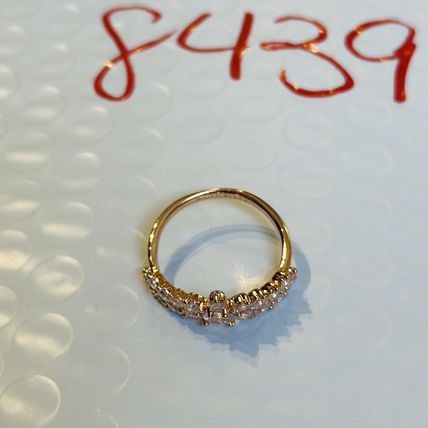 Bomb Party Sz7 BP Ring Fashion Jewelry RBP Diamond CZ Clusters Rose Gold Pl