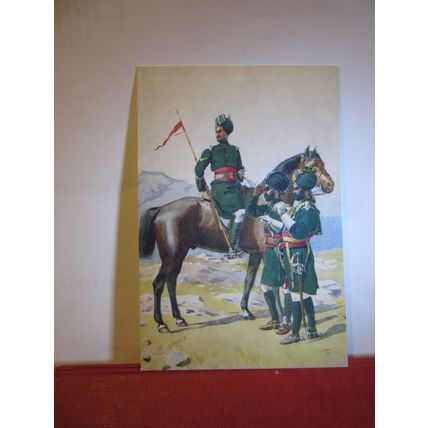 form. HYDERABAD CONTINGENT CAVALRY by A C Lovett postcard National Army Museum =