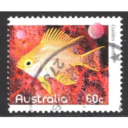 AUSTRALIA 2010: FISHES OF THE REEF - 60c GOLDEN DAMSEL USED (G7)