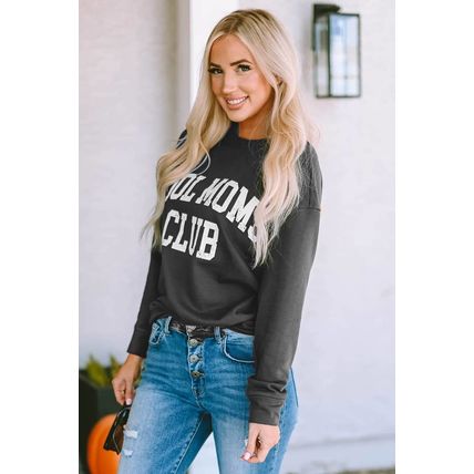 Gray COOL MOMS CLUB Drop Shoulder Sweatshirt