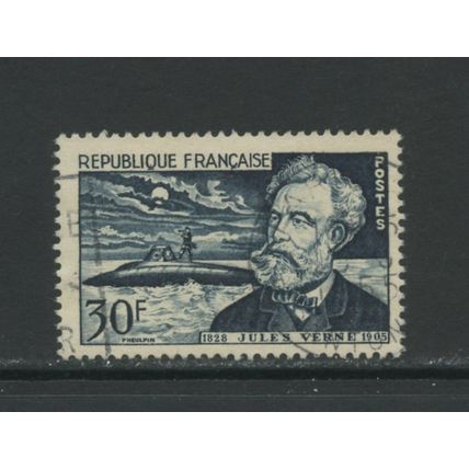 France 770, 1955 Jules Verne, VF, Used (FR340)