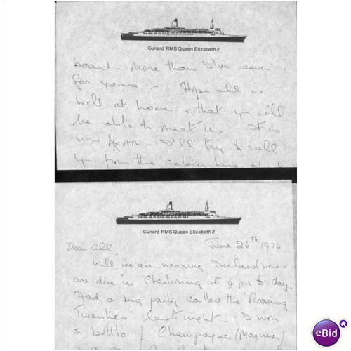 GB Cover 1974 - RMS QE2 Posted at sea letter