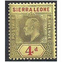 Sierra Leone 1905 SG92 4d Dull Purple & Rosine Mounted Mint ..