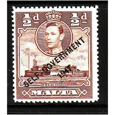 MALTA 1948 SG 235 1/2d RED BROWN SELF GOVERNMENT U/M MINT #1