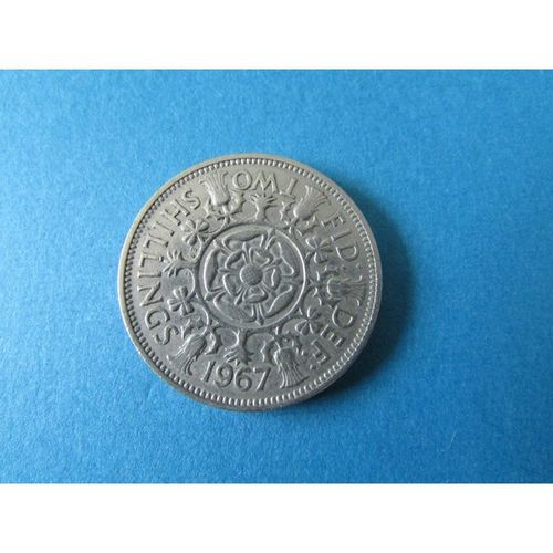 1967 QUEEN ELIZABETH II TWO SHILLINGS FREE POST. M