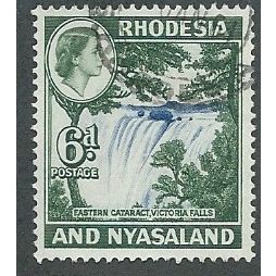 RHO 1959 6d 'VICTORIA FALLS' FINE USED (EBID45-636)
