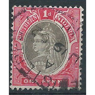 Southern Nigeria 1901 SG2 1d Black & Carmine Fine Used....