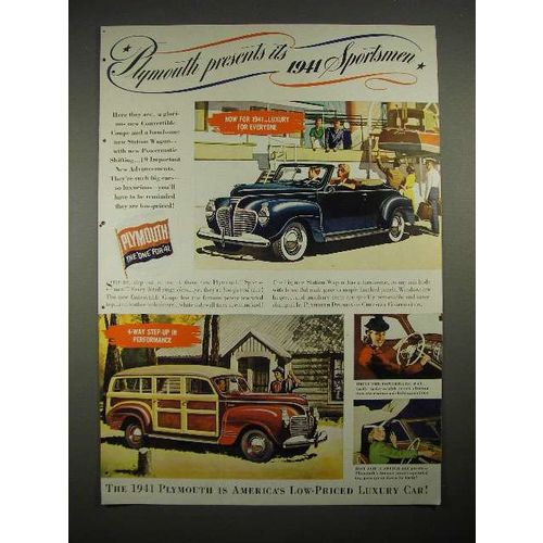 1941 Plymouth Sportsmen Convertible, Woody Wagon Ad