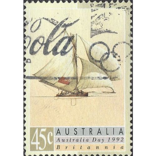 AUSTRALIA, SHIP, Britannia Sailing Ship, yellow 1992, 45c, #2