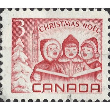 CANADA, CHRISTMAS, Carol singers, red 1967, 3c