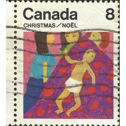 CANADA, CHRISTMAS, Child, by D Hebert, violet 1975, 8c