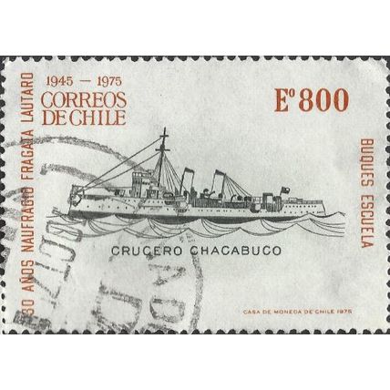CHILE, SEA, Cruiser Chacabuco, white 1975, 800escudo