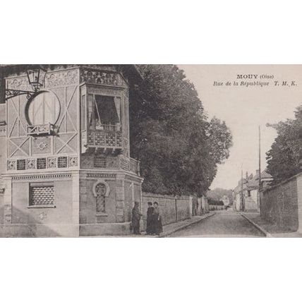 Mouy Rue De La Republique Antique French Postcard