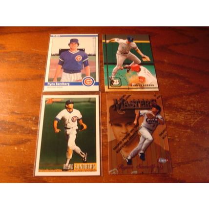 1984-1997, 19-Different cards,RYNE SANDBERG, HOF, Cubs, 90 donruss No Dot Error
