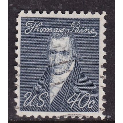 United States 1968 Thomas Paine 40c Fine Used SG 1275 VGC