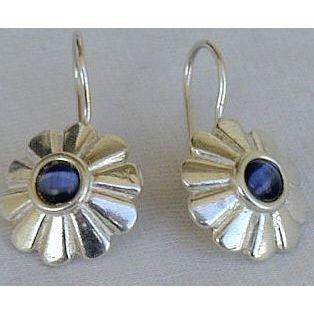 Blue mini sun earrings