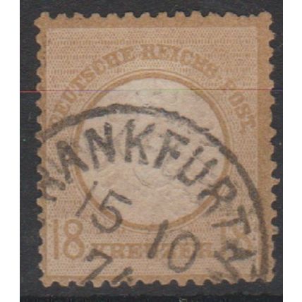 Mi: 28 used Frankfurt 15.10.1874 Cat € 2800.00