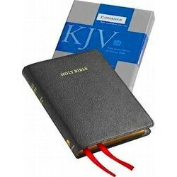 Kjv Cameo Reference Bible Black Edge-Lined Goatskin Leather Red-Letter Text KJ45