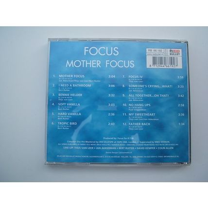CD - Focus - Mother Focus Jan Akkerman, Thijs Van Leer 1975 (Red Bullet 2001)