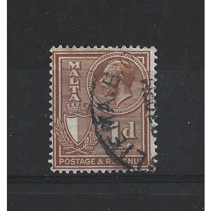 Malta.SG195 1d Chestnut.Fine Used.Apr25a