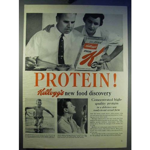 1956 Kellogg's Special K Cereal Ad - Protein!