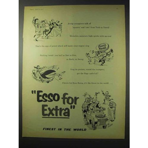 1958 Esso Extra Gasoline Ad - Jiving Youngsters