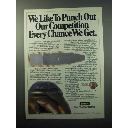1988 Speer Grand Slam Bullets Ad - Punch Out