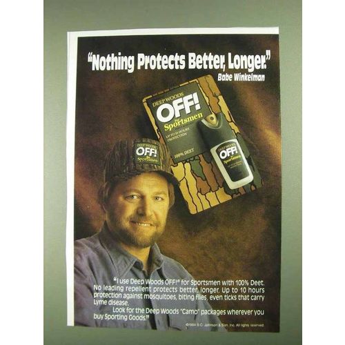 1994 Deep Woods Off! Repellant Ad - Babe Winkelman