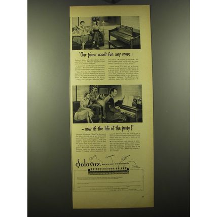 1950 Hammond Solovox Ad - Our piano wasn't fun any more