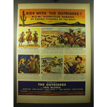 1950 MGM The Outriders movie Advertisement - Joel McCrea