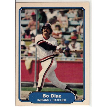 1982 Fleer baseball card 364 Bo Diaz– Cleveland Indians
