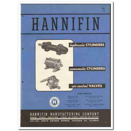 Hannifin Mfg Company 1945 vintage industrial catalog cylinders valves