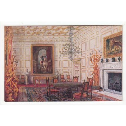 Great Dining Room Warwick Castle W W Quatremain Art Postcard 842