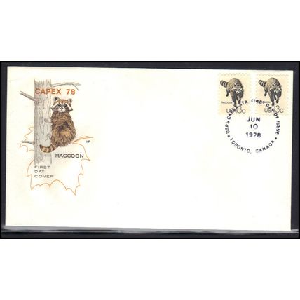 FDC HF 1757h 13c Racoon/2 (Cachet-U/A) Box0665